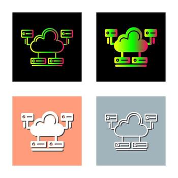 Cloud Database Vector Icon