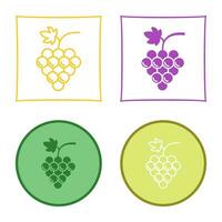 icono de vector de uvas