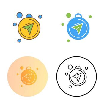 icono de vector de brújula