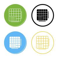 Table Data Vector Icon