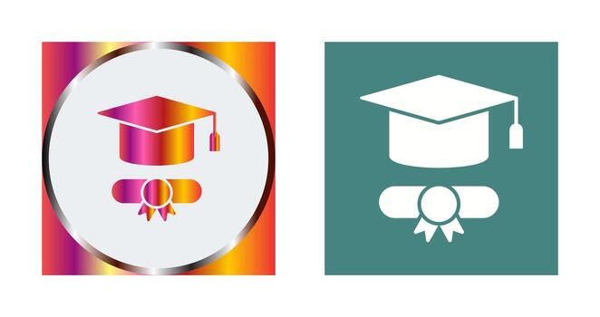 icono de vector de sombrero de graduación