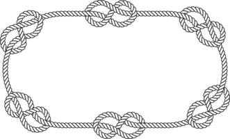 rectangular rope woven frame with copy space vector