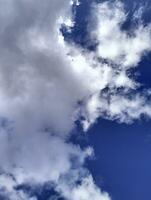 Blue sky with beautiful clouds photo