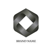 Polygon 3d logo icon, bran identity, business emblem. Vector design.