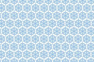 Blue Snowflake seamless pattern. Christmas background. Vector design.