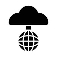 Cloud Network Vector Glyph Icon For Personal And Commercial Use.