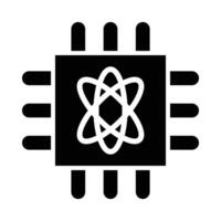 Quantum Computing Vector Glyph Icon For Personal And Commercial Use.