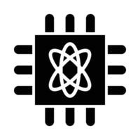 Quantum Computing Vector Glyph Icon For Personal And Commercial Use.