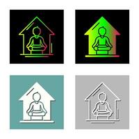 Yoga At home Vector Icon