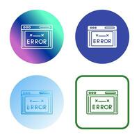 icono de vector de código de error