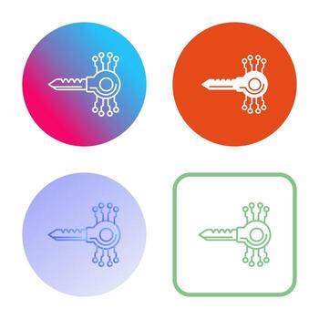 icono de vector de código clave
