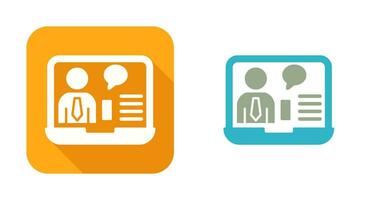 Online Job Interview Vector Icon