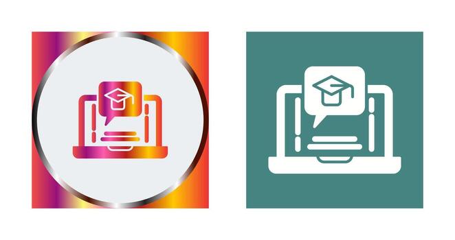 E Learning Vector Icon