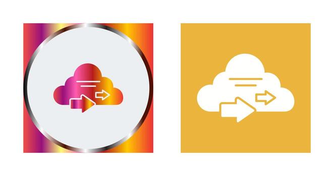 icono de vector de computación en la nube