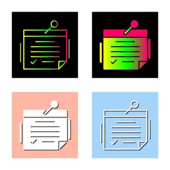 nota, vector, icono vector