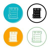 Today to Done CheckList Vector Icon