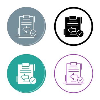 icono de vector de retorno