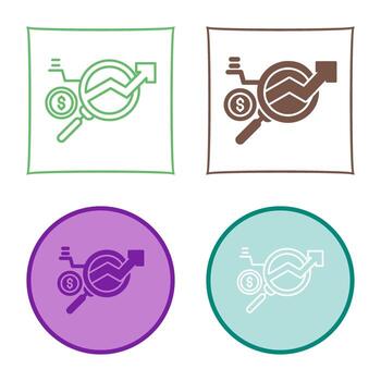 icono de vector de investigación de datos