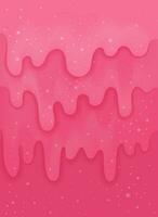 Abstract vertical background with glitter slime and flares. Glossy bright pink texture for cover, banner, poster, card, Happy Birthday invitation and etc. Cartoon vector illustration.