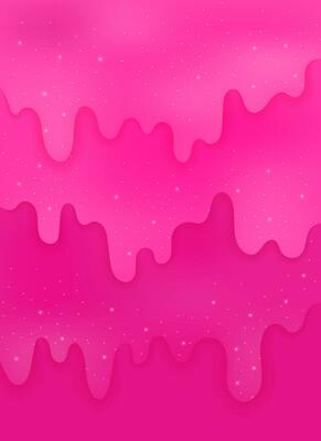 Abstract vertical background with glitter slime and flares. Glossy hot pink texture for cover, banner, poster, card, Happy Birthday invitation and etc. Cartoon vector illustration.