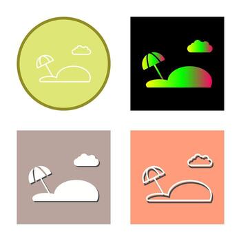 icono de vector de playa