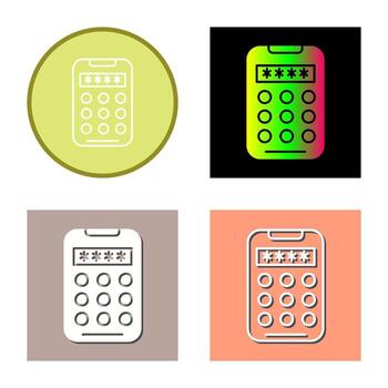 icono de vector de código pin