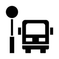 Bus Stop Vector Glyph Icon For Personal And Commercial Use.