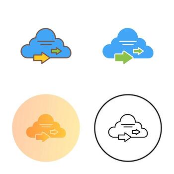 icono de vector de computación en la nube