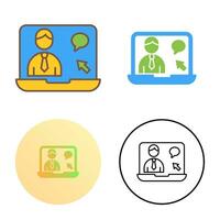 Online Interview Vector Icon