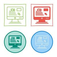 Online Job Vector Icon