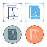 Zip File Vector Icon