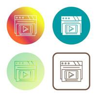 Video Player Vector Icon