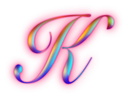 rose lumière alphabet png