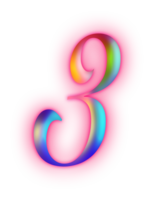 Pink light Number png