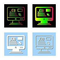 Online Job Vector Icon