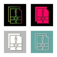 icono de vector de archivo zip