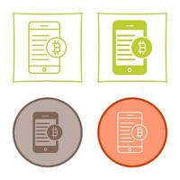 Bitcoin Mobile Vector Icon