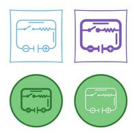 icono de vector de circuito eléctrico