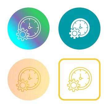icono de vector de configuración de tiempo