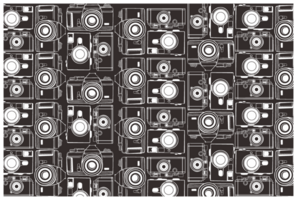 Camera Line Art Pattern With Transparent  Background png