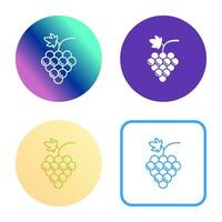 icono de vector de uvas