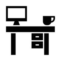 Workplace Glyph Icon Design vector