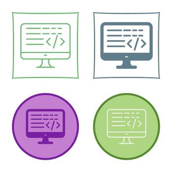 icono de vector de codificación