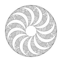 Round Celtic mandala coloring book page for kdp book interior. vector