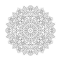 Adult Starry Night coloring book mandala page for kdp book interior. vector