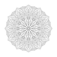 Adult Mandala of Serenity coloring book mandala page for kdp book interior vector