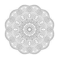 Mandala Nature's Balance coloring book page for kdp book interior. vector