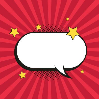 Classic and vintage colorful retro comic speech bubble on halftone red background design. Spacing bubble for Summer Sale and discount concept banner