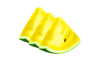 yellow watermelon with a transparent background png