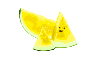 gul vattenmelon med en transparent bakgrund png